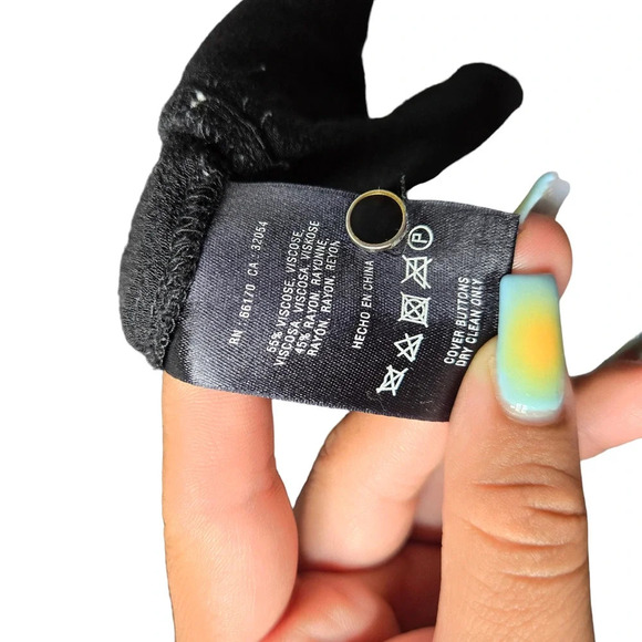 Anthropologie Maeve Black Taryn Crepe 3/4 Sleeve Shift Dress - Picture 6 of 7